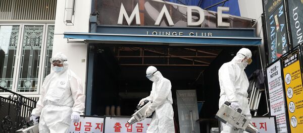 Дезинфекция ночного клуба в Сеуле - 俄罗斯卫星通讯社