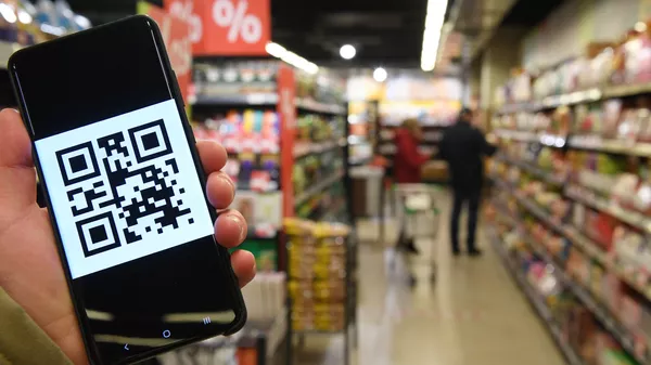Использование QR-кода в магазине - 俄羅斯衛星通訊社