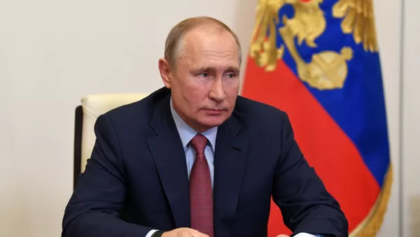 21 мая 2020. Президент РФ Владимир Путин проводит в режиме видеоконференции совещание по вопросам образования в РФ.  - 俄羅斯衛星通訊社