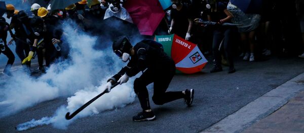 Беспорядки в Гонконге Беспорядки в Гонконге - 俄罗斯卫星通讯社