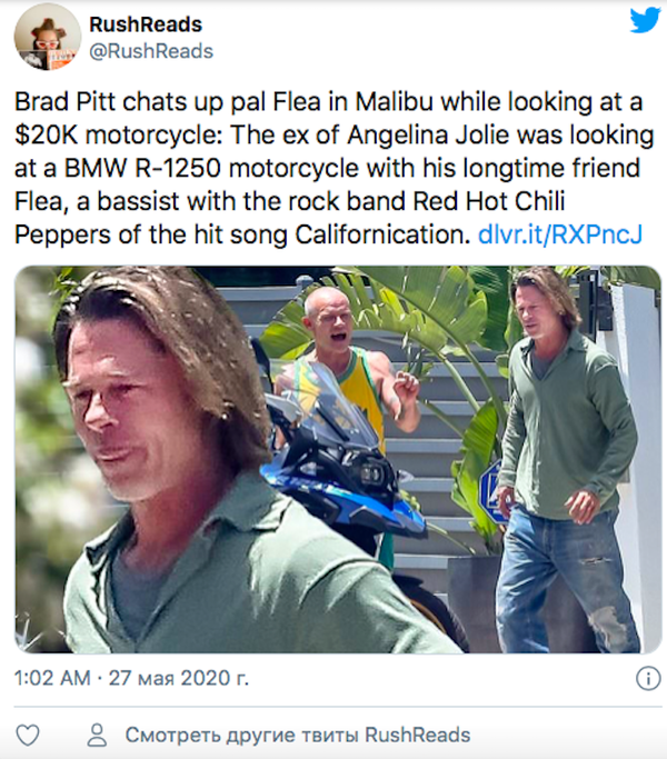 布拉德·皮特不修边幅的样子惊呆粉丝 - 俄罗斯卫星通讯社