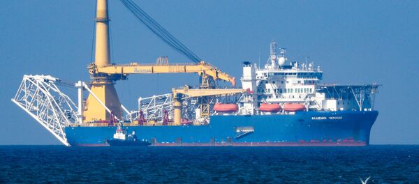 Российское краново-монтажное трубоукладочное судно (КМТУС) Академик Черский  - 俄羅斯衛星通訊社