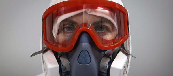 Медицинский работник в госпитале для зараженных коронавирусной инфекцией COVID-19 в Черкесске - 俄罗斯卫星通讯社