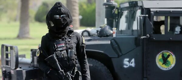 Боец спецподразделения в Багдаде - 俄罗斯卫星通讯社