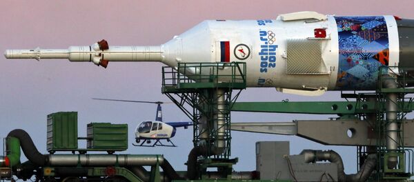 Ракета-носитель Союз-ФГ с космической капсулой Союз ТМА-11М на Байконуре Ракета-носитель Союз-ФГ с космической капсулой Союз ТМА-11М на Байконуре - 俄罗斯卫星通讯社