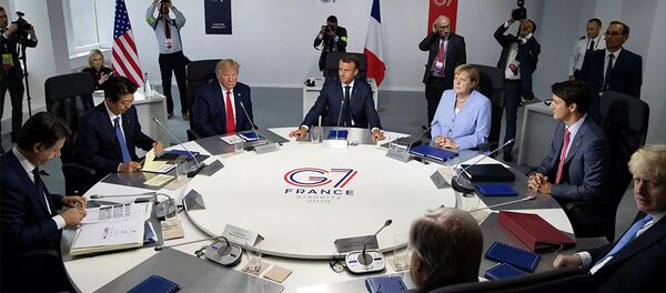 Лидеры стран-участниц G7 во время встречи в рамках ежегодного саммита. Архивное фото - 俄羅斯衛星通訊社