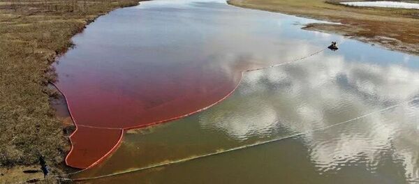 Место разлива топлива в Норильске - 俄羅斯衛星通訊社