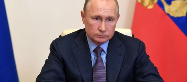 3 июня 2020. Президент РФ Владимир Путин проводит в режиме видеоконференции совещание о ситуации в лёгкой промышленности - 俄罗斯卫星通讯社