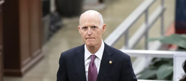 Sen. Rick Scott, R-Fla., walks on Capitol Hill, Tuesday, Feb. 4, 2020 - 俄羅斯衛星通訊社