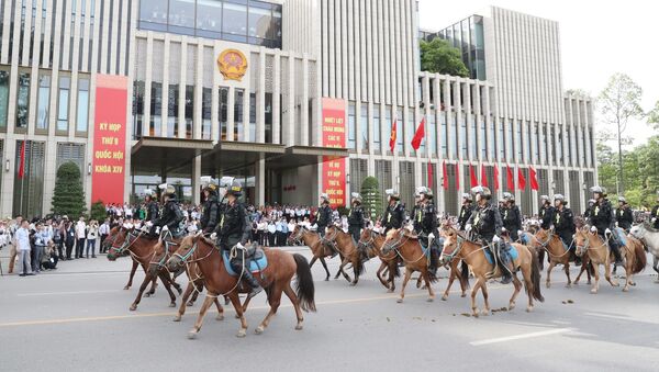 河內檢閱越南首批騎警 - 俄羅斯衛星通訊社