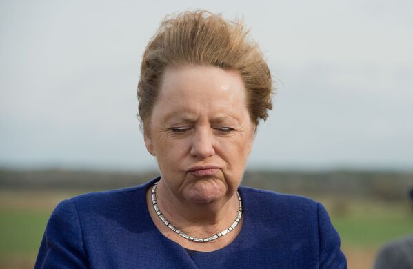  Канцлер Германии Ангела Меркель на сильном ветру, 2019 год - 俄罗斯卫星通讯社