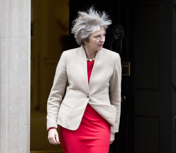 Премьер-министр Великобритании Тереза Мэй на Даунинг-стрит в Лондоне, 2017 год - 俄罗斯卫星通讯社