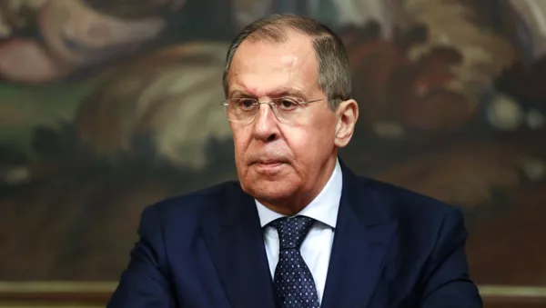 Министр иностранных дел РФ Сергей Лавров во время пресс-подхода по итогам встречи с министром иностранных дел Исламской Республики Иран Мухаммадом Джавад Зарифом в Москве - 俄羅斯衛星通訊社