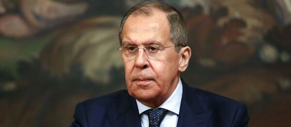 Министр иностранных дел РФ Сергей Лавров во время пресс-подхода по итогам встречи с министром иностранных дел Исламской Республики Иран Мухаммадом Джавад Зарифом в Москве - 俄罗斯卫星通讯社