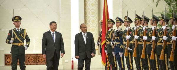 Председатель КНР Си Цзиньпин и Президент Кирибати Танети Маамау  - 俄罗斯卫星通讯社