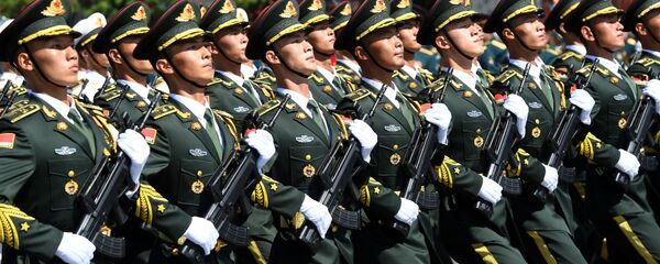 Парадный расчет армии КНР во время военного парада в ознаменование 75-летия Победы в Великой Отечественной войне 1941-1945 годов на Красной площади в Москве. - 俄罗斯卫星通讯社