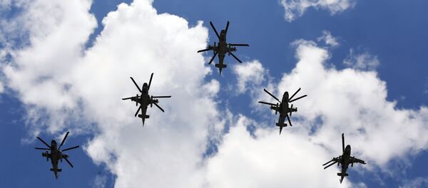 俄20架直升机按照“高加索-2020”演习计划在阿斯特拉罕州靶场空袭假想敌 - 俄罗斯卫星通讯社