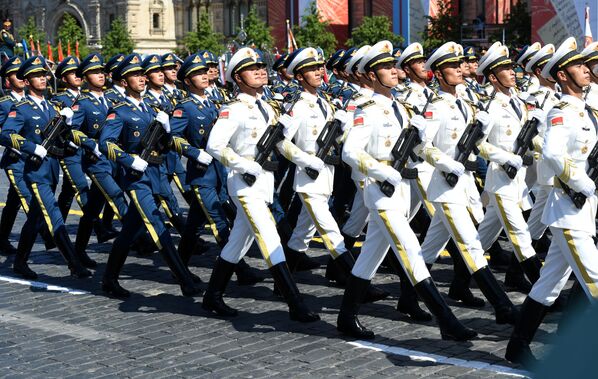 中国人民解放军方阵在莫斯科阅兵式上 - 俄罗斯卫星通讯社