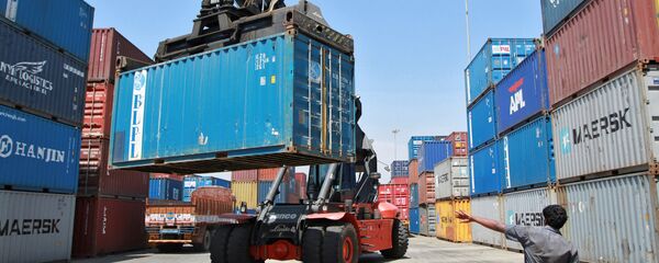 Грузовой контейнер в Индии - 俄罗斯卫星通讯社