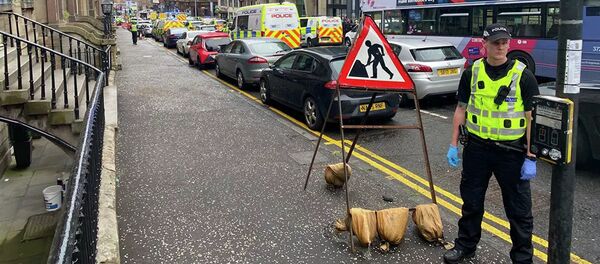 Полиция на месте инцидента в Глазго в Шотландии - 俄羅斯衛星通訊社