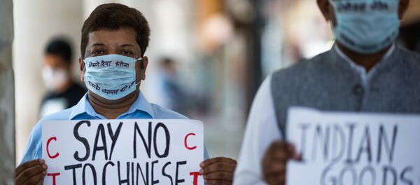 Протесты против импорта китайских товаров в Индию - 俄罗斯卫星通讯社