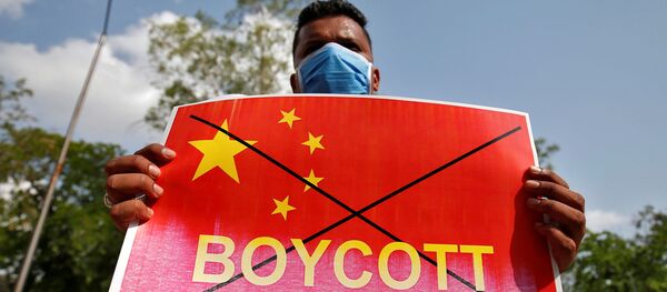 Протесты против импорта китайских товаров в Индию - 俄罗斯卫星通讯社
