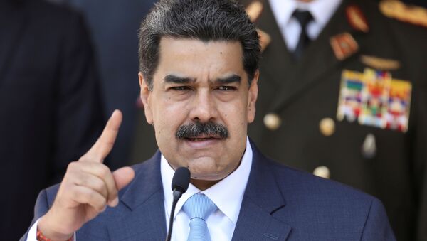 Президент Венесуэлы Николас Мадуро во время пресс-конференции в Каракасе - 俄罗斯卫星通讯社
