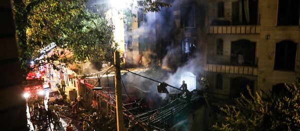 Пожар после взрыва в одном из медицинских центров в Тегеране - 俄羅斯衛星通訊社