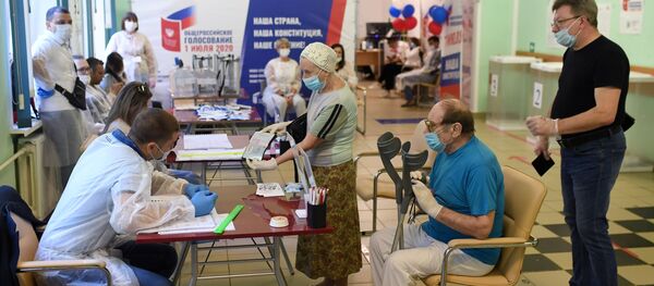 Голосование по внесению поправок в Конституцию РФ в Москве - 俄罗斯卫星通讯社