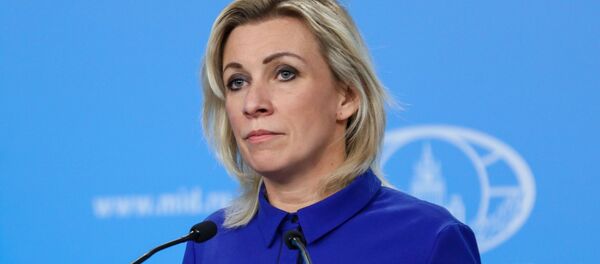 Официальный представитель МИД России Мария Захарова во время брифинга в Москве - 俄罗斯卫星通讯社