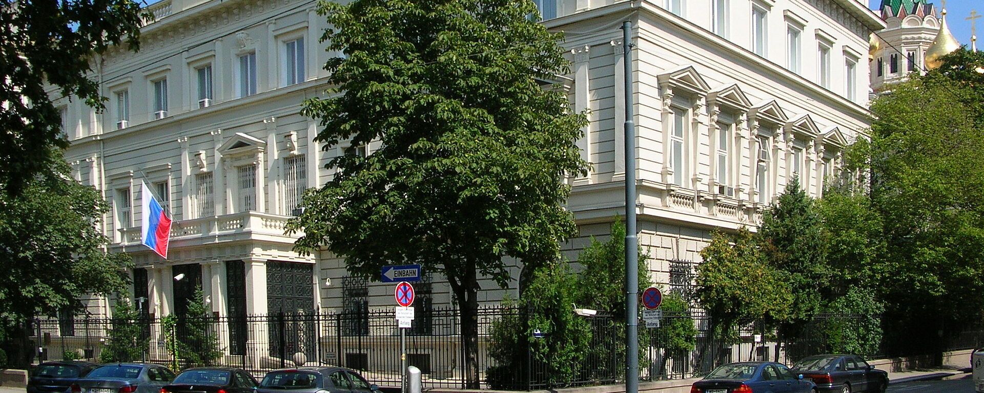 俄駐奧地利大使館將就蘇聯軍人紀念碑遭褻瀆一事發出抗議照會 - 俄羅斯衛星通訊社, 1920, 09.05.2023