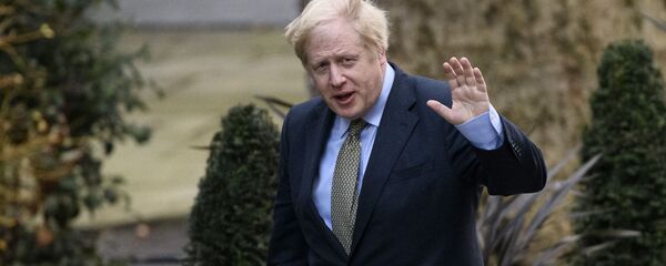 Премьер-министр Борис Джонсон идет по Даунинг-стрит. - 俄罗斯卫星通讯社