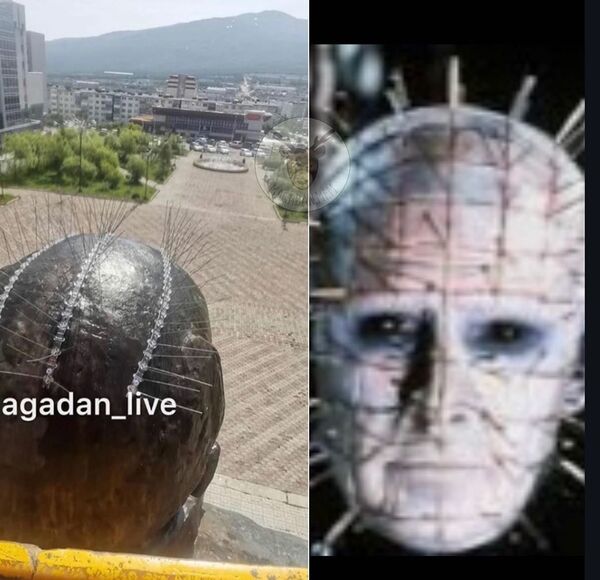 列宁纪念碑上带刺驱鸟激怒马加丹共产党人 列宁纪念碑上带刺驱鸟激怒马加丹共产党人 - 俄罗斯卫星通讯社