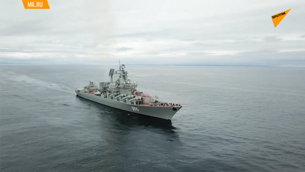 俄巡洋舰在巴伦支海举行海岸目标射击演习 - 俄罗斯卫星通讯社